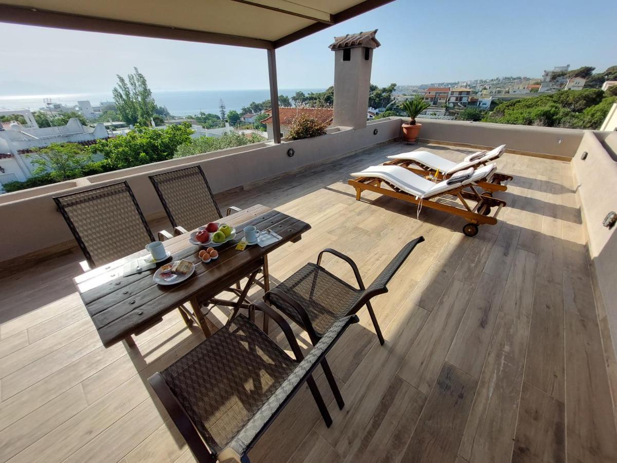 Sea View Apartment 15 Min From Athens Airport Néa Mákri Eksteriør bilde