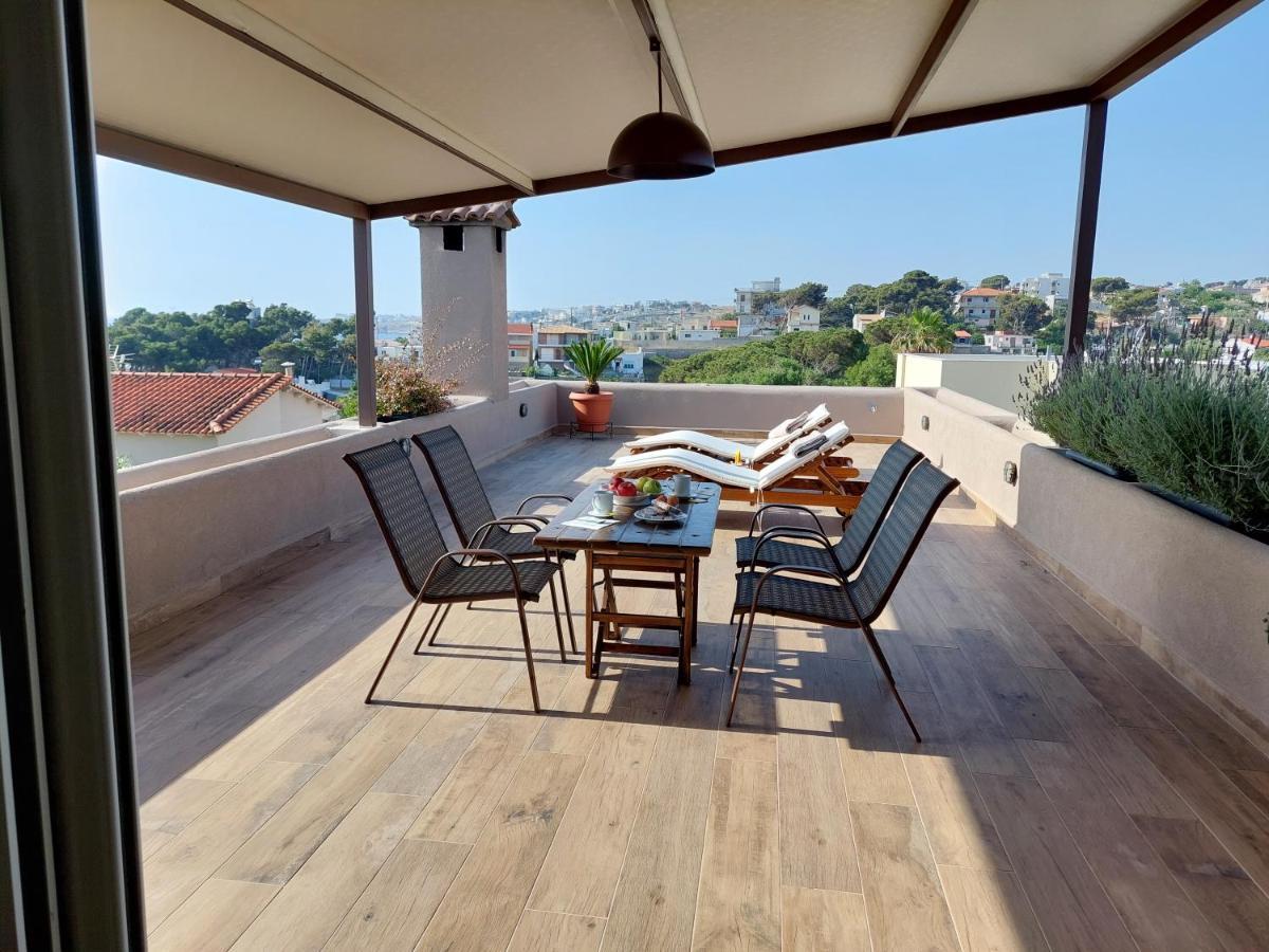 Sea View Apartment 15 Min From Athens Airport Néa Mákri Eksteriør bilde