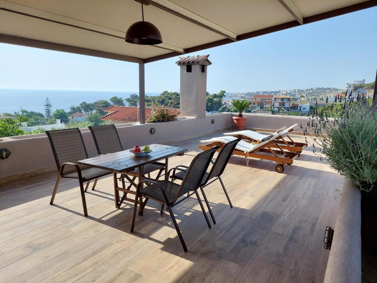Sea View Apartment 15 Min From Athens Airport Néa Mákri Eksteriør bilde