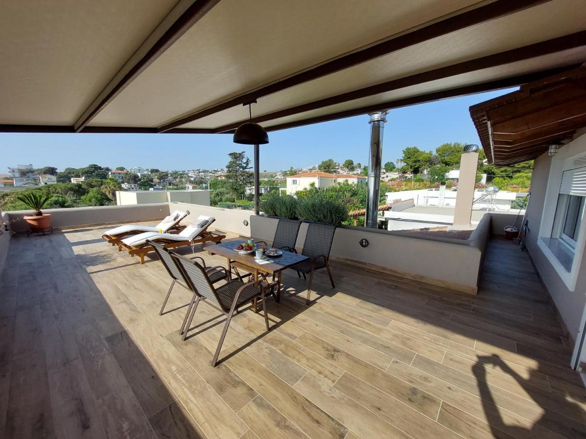 Sea View Apartment 15 Min From Athens Airport Néa Mákri Eksteriør bilde